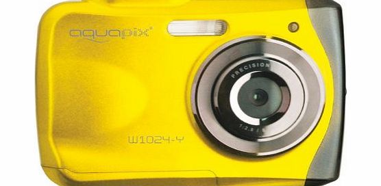 AquaPix W1024-Y Waterproof Camera - Yellow (10MP) 2.4 inch TFT LCD