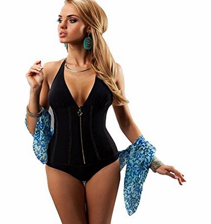 Aquarilla Luxury Swimwear Women swimming costume one piece swimsuit beach swimwear 8 10 12 14 (12, Cornflower)