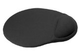 Gel Mouse Mat / Pad with Wrist Rest Support - Black