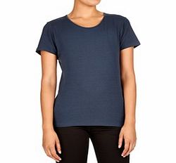 Aquascutum Leonora navy cotton blend T-shirt