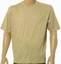 Mens Aquascutum Stone Cotton T-Shirt with Light Green House Check