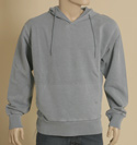 Mens Mid Blue Drawstring Hooded Cotton Sweatshirt