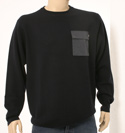 Mens Navy Round Neck Knitted Sweater