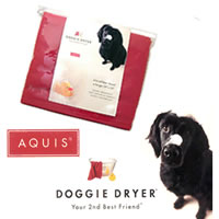 Aquis Doggie Dryer Pet Towel Extra Large Wine Red