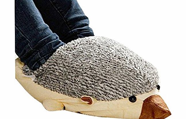 AQURE New Hedgehog Winter Warm Feet USB Heating Treasure Fashionable Home Soft Slippers Beige