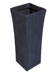 Black Resin Flared Planter