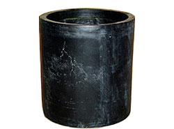 Black Resin Round Straight Planter