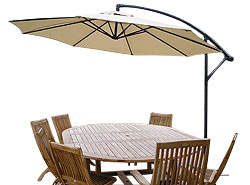Garden Cantilever Parasol 3M Cream