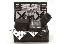 Midnight Blossom Picnic Basket 4 person