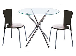 Arboreta Modern 5 Piece Dining Table and Chairs Set