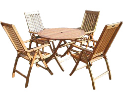 Oak Garden Furniture Set
