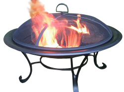 Arboreta Outdoor Black Fire Pit