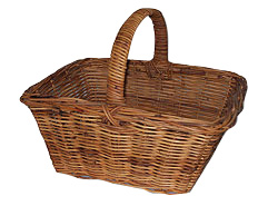Arboreta Rattan Rectangular Shopping Basket