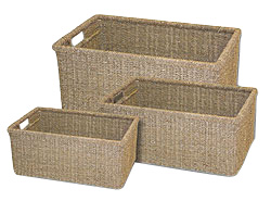 Arboreta Seagrass Storage Baskets set of 3