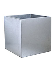 Arboreta Steel Zinc Cube Planter