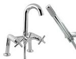 Axial Pillar Mounted Bath Shower Mixer Tap and Kit