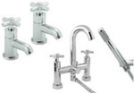 Axial Tap Pack 2 - Basin Taps and Deck Bath Shower Mixer