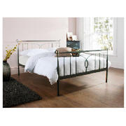 Double Bed Frame Black Metal with