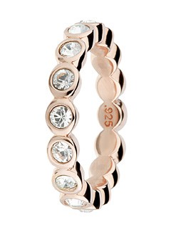 Argent Rose Gold Plated Cubic Zirconia Eternity