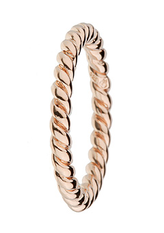 Argent Rose Gold Plated Twist Ring