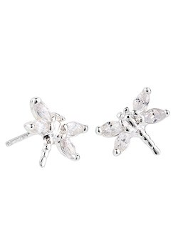 Argent s Silver Dragonfly Cubic Zirconia Stud