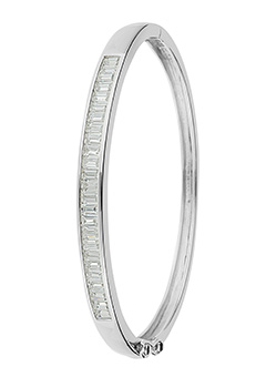 Argent Silver and Cubic Zirconia Bangle BA99406