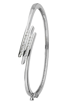 Argent Silver and Cubic Zirconia Bangle