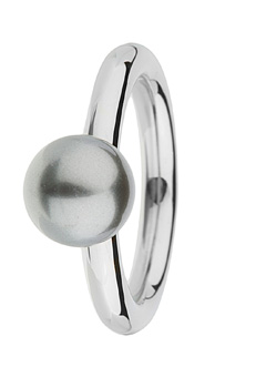 Argent Silver and Rhodium Plated Pearl Ring