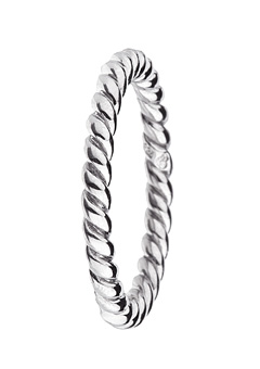 Argent Silver and Rhodium Plated Twist Ring