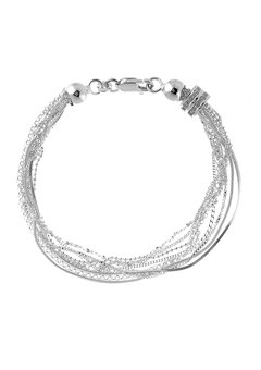 Argent Silver Cubic Zirconia Roller Bracelet