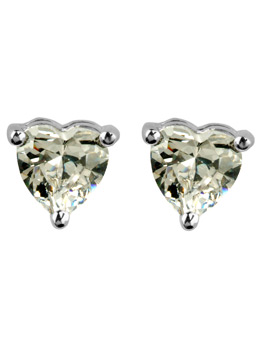 Argent Silver Heart Stud Earrings 37230620