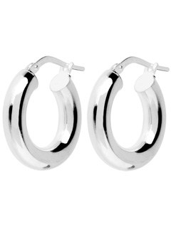 Argent Silver Small Hoop Earrings
