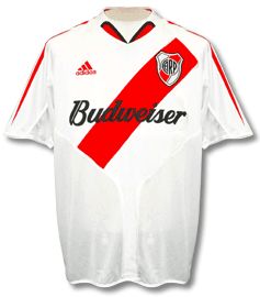 Argentinian teams Adidas River Plate home 04/05