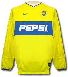 Argentinian teams Nike Boca Juniors L/S away 03/04
