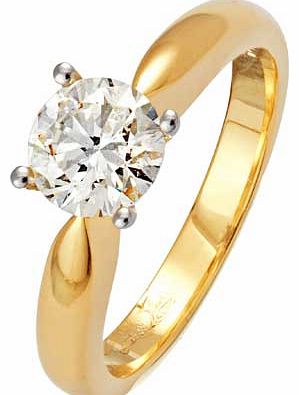 Argos 18ct Gold 1 Carat Diamond Solitaire Ring - Size W