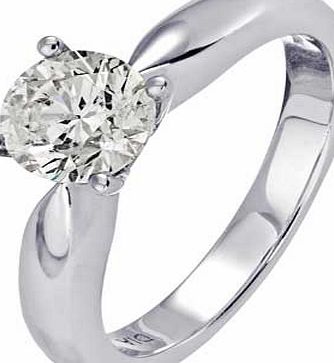 Argos 18ct White Gold 1.00ct Diamond Solitaire Ring -