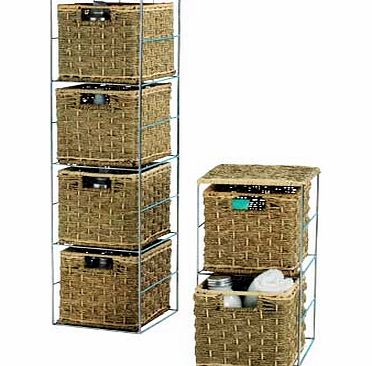 Argos 2 Piece Check Weave Seagrass Storage Set - Natural