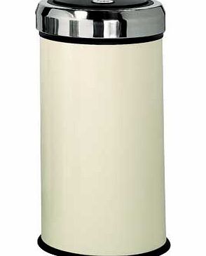 Argos 30 Litre Matt Black Press Top Bin - Cream