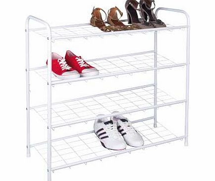 Argos 4 Tier Shoe Storage Rack - White