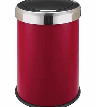 Argos 50 Litre Red Stainless Steel Press Top Bin