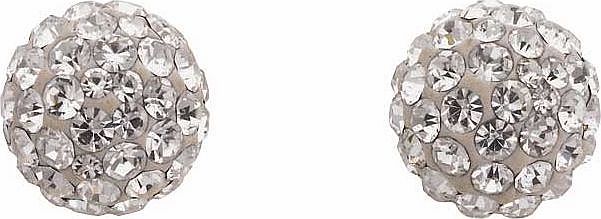 Argos 9ct Gold Crystal Glitter Ball Stud Earrings