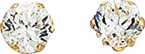 9ct Gold Cubic Zirconia Stud Earrings - 3mm