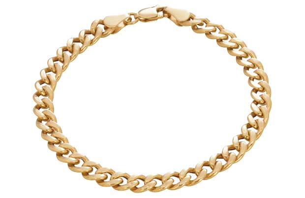 9ct Gold Hollow Curb Bracelet