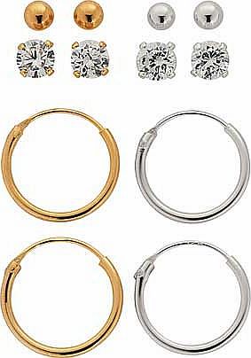 Argos 9ct Gold Plated and Silver Stud and Hoop