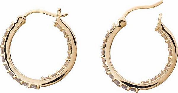 Argos 9ct Gold Plated Silver Cubic Zirconia Creole