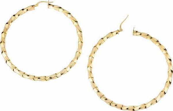 Argos 9ct Gold Twist Creole Earrings