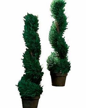 Argos Artificial 91cm Cedar Topiary Tree - Pack of 2