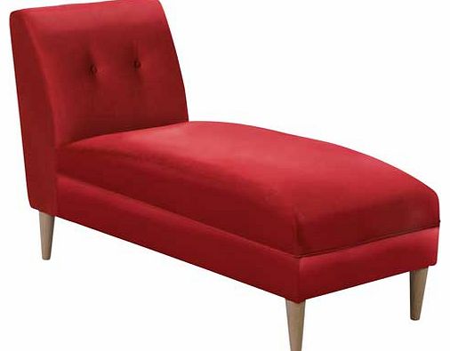Chaise Leather Effect Sofa - Red