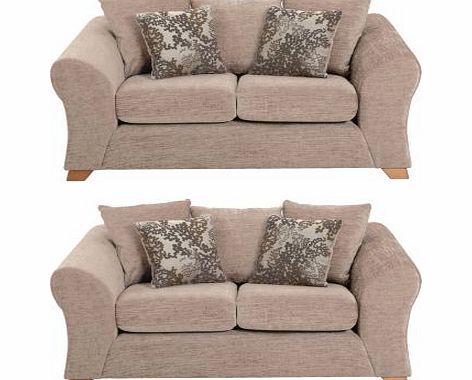 Argos Clara 2 Regular Sofas - Mink