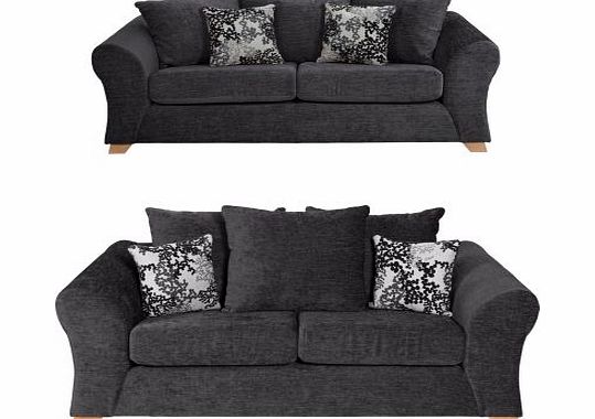 Argos Clara Large and Regular Sofa - Charcoal